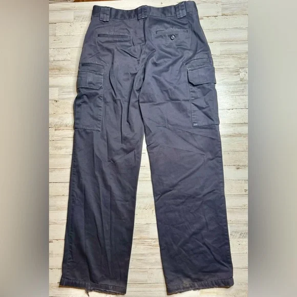 5.11 Tactical Cargo Pants Mens 36x35 Durable Workwear Ripstop Outdoor Navy Blue - Picture 8 of 10